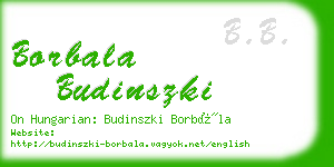 borbala budinszki business card